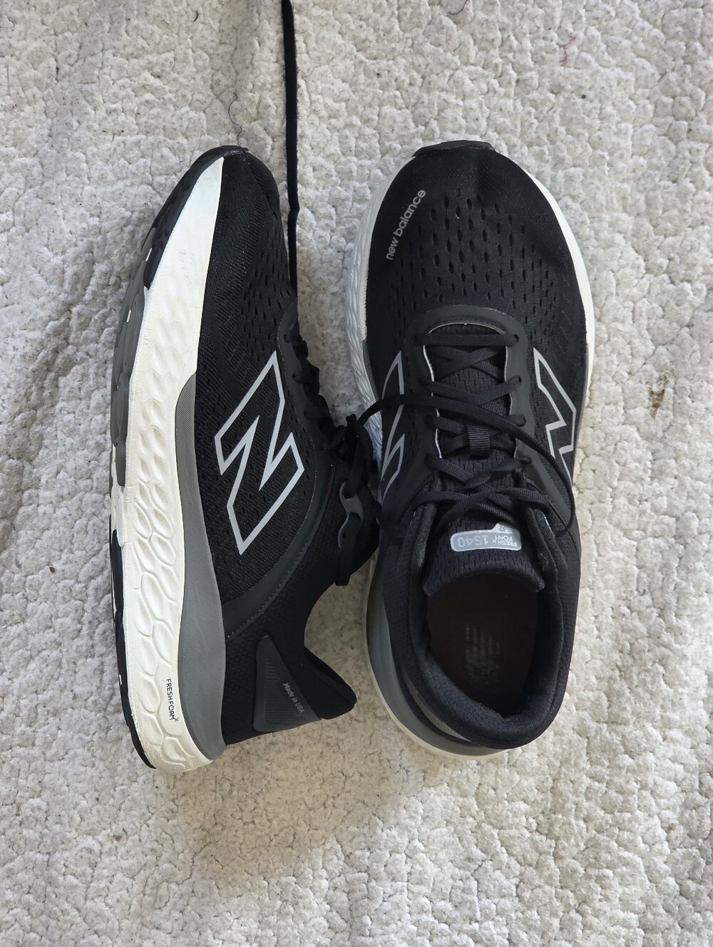 New Balance Fresh Foam X 1540 v4 Men Size 13 2E Wide Black Running M1540BK4 USA